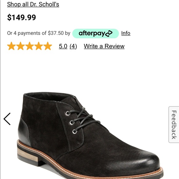 NWT Dr. Scholls Black Leather Lace Chukka Boots - Picture 9 of 13